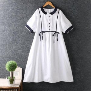 이끼당 단아한 귀여움 넥라인 원피스