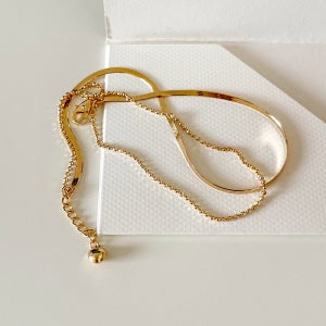 14k 18k 두줄 뱀줄 볼 컷팅 금발찌