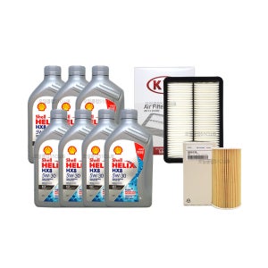 싼타페DM 디젤 엔진오일교환 오일세트 쉘힐릭스 HX8 ECT(7L)+필터2F100-2W300