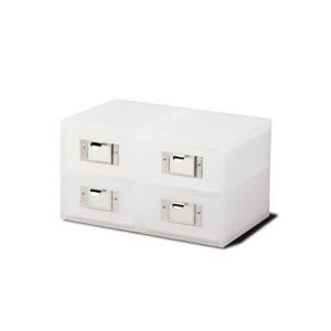 네오 소형 아이스박스 수납정리 서랍 미니4단