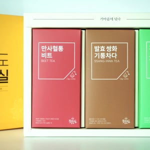 꽃마실농원 6시내고향 가마솥 덖음 수제 기능성 뿌리차 명절선물세트