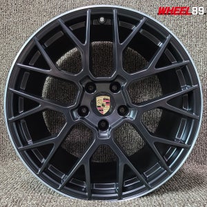 포르쉐 911 992 휠 RS 스파이더 (F)20인치, (R)21인치 블랙 림 폴리시