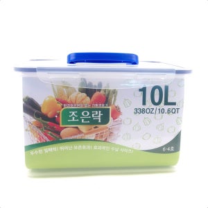 조은락 투명 밀폐용기 김치통 10L 반찬통 보관용기 10.0L 핸들