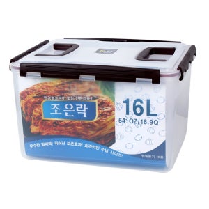 조은락 투명 밀폐용기 김치용기 김치통 16L 반찬통 보관용기 16.0L 투핸들