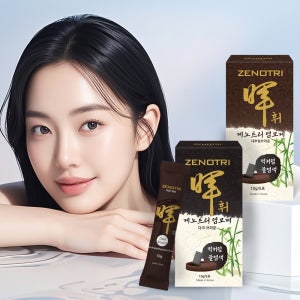 [체험 이벤트] 제노트리 염모제 휘, 흰머리 새치커버 간편한 셀프 순한 물염색 5회분, 다크브라운 내추럴브라운