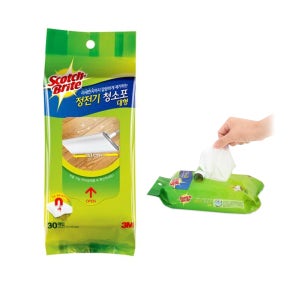 3M 스카치 정전기 대형 청소포 30매 37x19cm
