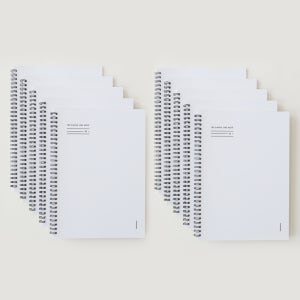 모모팝 더 심플 스프링 노트 B5 3종 라인 화이트, 10개