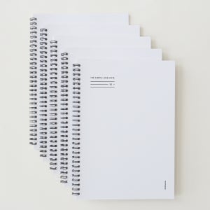 모모팝 더 심플 스프링 노트 B5 3종 라인 화이트, 5개