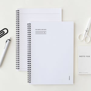 모모팝 더 심플 스프링 노트 B5 3종 라인 화이트, 1개
