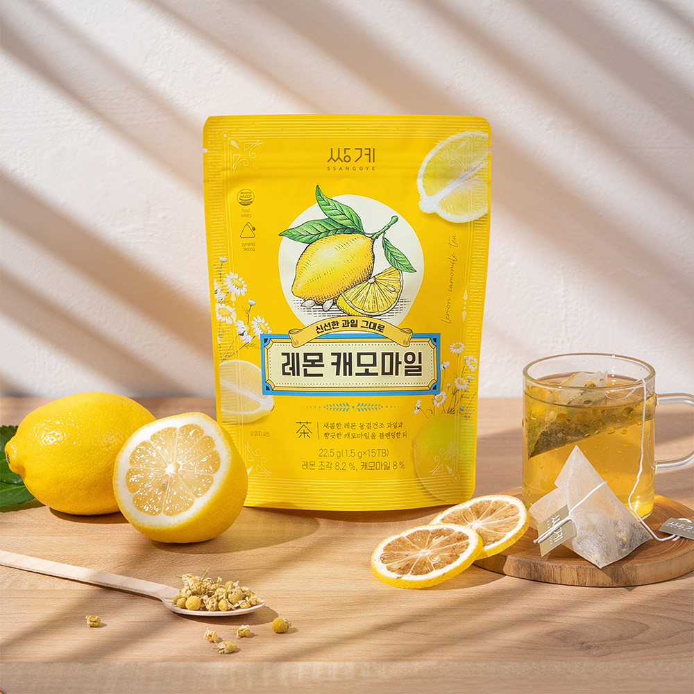 쌍계명차 파우치 과일 허브티 레몬 <b>캐모마일</b> 15티백+15티백
