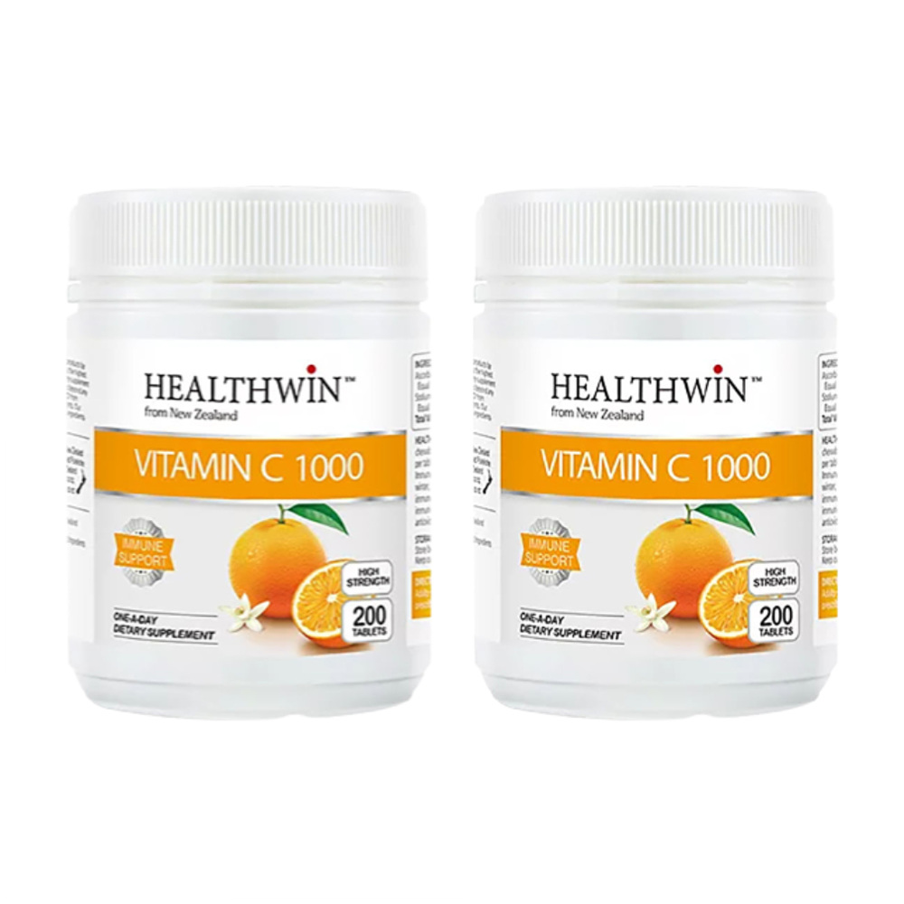 HEALTHWIN <b>Vitamin C</b> 헬스윈 <b>비타민C</b> 1000mg 200정 2팩 뉴질랜드