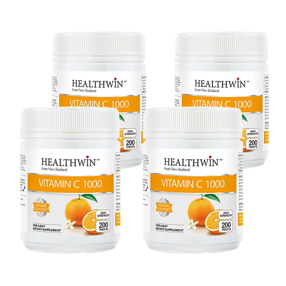 HEALTHWIN <b>Vitamin C</b> 헬스윈 <b>비타민C</b> 1000mg 200정 4팩 뉴질랜드