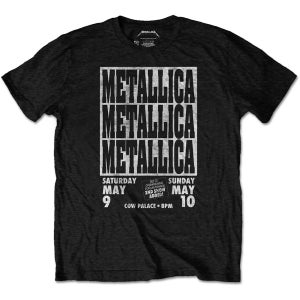 공식 METALLICA 메탈리카 Cow Palace 반팔 티셔츠