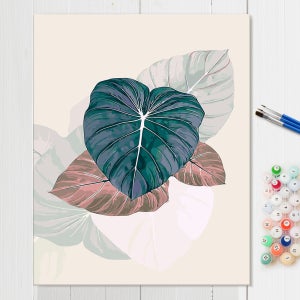 원룸 인테리어 몬스테라 셀프페인팅 집순이 취미 DIY 53 북유럽식물 3 40x50
