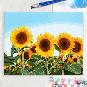 부모님 선물 유화그리기세트 DIY 145 스카이해바라기
