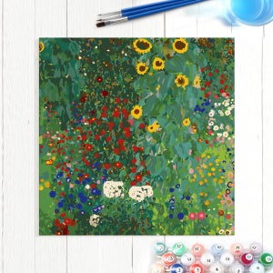 클림트 명화 그리기 세트 캔버스페인팅 DIY 92 해바라기정원 30x30