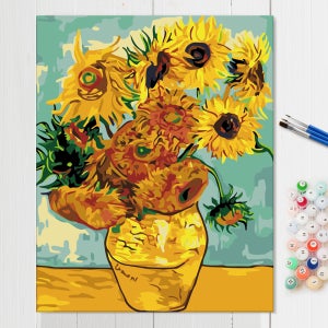 명화 색칠하기 셀프페인팅 DIY 93 고흐해바라기 1
