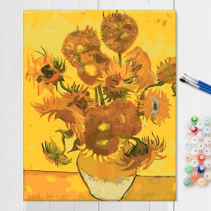 명화 그리기 세트 캔버스 페인팅 DIY 94 고흐해바라기 2