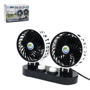 에코 트윈 차량용 선풍기 5인치 12V 24V 자동차 버스 카팬 듀얼 양면 테이프 부착식