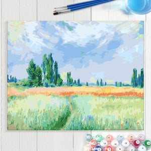 클로드 모네 명화 셀프페인팅 집순이 힐링 취미 DIY 120 밀밭 50x40