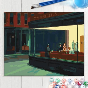 에드워드 호퍼 셀프페인팅 DIY 127 밤을지새우는사람들