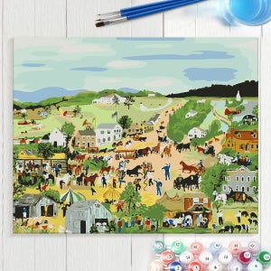 그랜마 모지스 명화 색칠하기 일러스트 셀프인테리어 수작업 DIY 132 축제 50x40