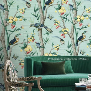 아마카 조세핀 사랑스러운 버드 유럽 뮤럴벽지