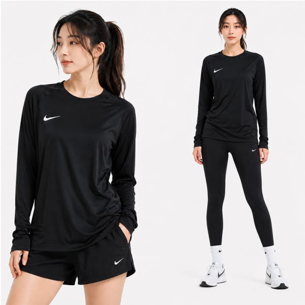 나이키 여자 긴팔 드라이핏 레귤러 기능성 헬스 하프집업 반팔 티셔츠