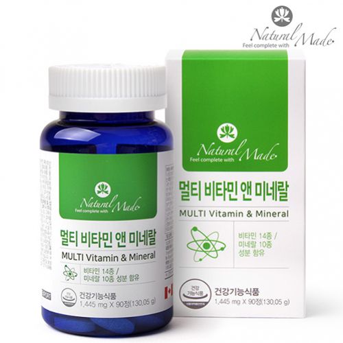 네츄럴<b>메이드</b> 멀티비타민앤미네랄90정 <b>몰리브덴</b> 크롬 야채혼합분말