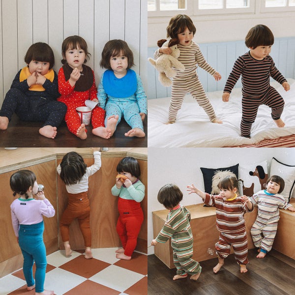 5+1 아기내복 가을 겨울 신생아 7부 9부 밤부 유아 매쉬 배앓이골지 모달 아기실내복