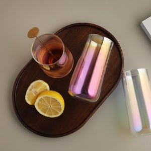 오로라 홀로그램 글라스 맥주잔 하이볼 내열 유리잔 신혼 집들이 선물 홈카페 유리컵 2P