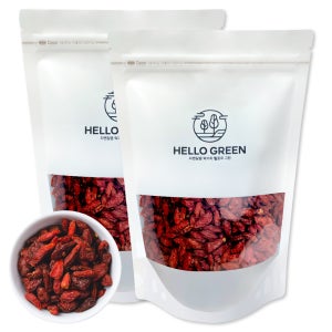 헬로우그린 국내산 건조 구기자 열매 300gx2팩 청양 구기자
