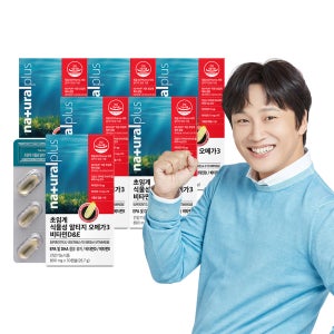 [6개월] 내츄럴플러스 차태현 초임계 식물성 rTG 알티지 오메가3 비타민D&E 30캡슐, 6개