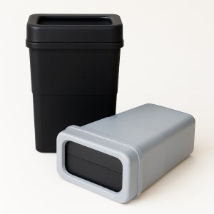 라이프초이스 공간활용슬림휴지통M형C형 50L 70L 90L블랙 그레이 대용량 업소용쓰레기통