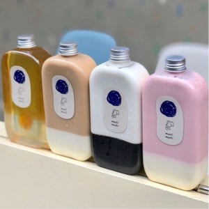 사각 납작 밀크티 페트병 200ml 더치커피병 콜드브루 예쁜 PET 주스 쥬스
