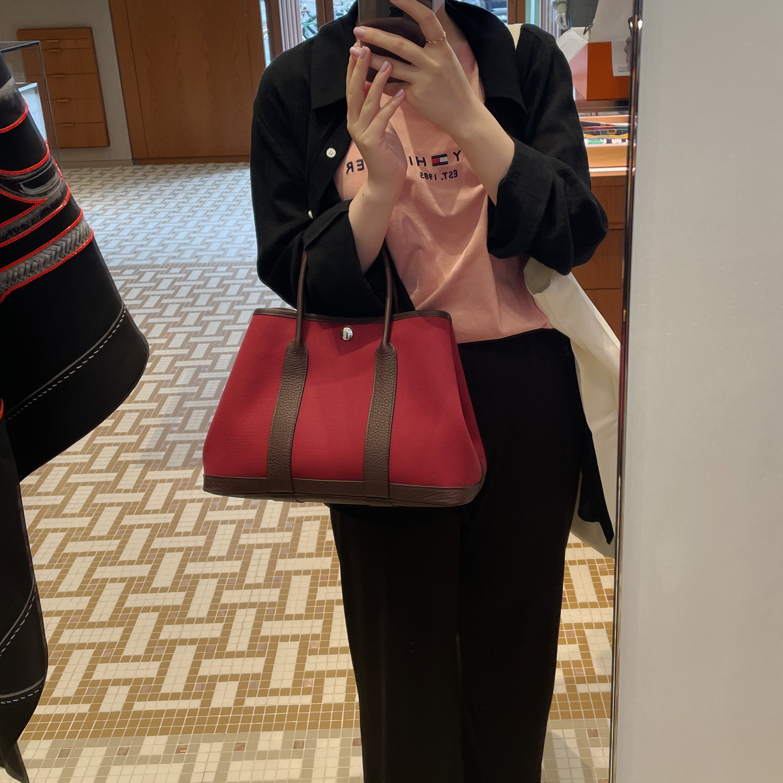 hermes canvas bag