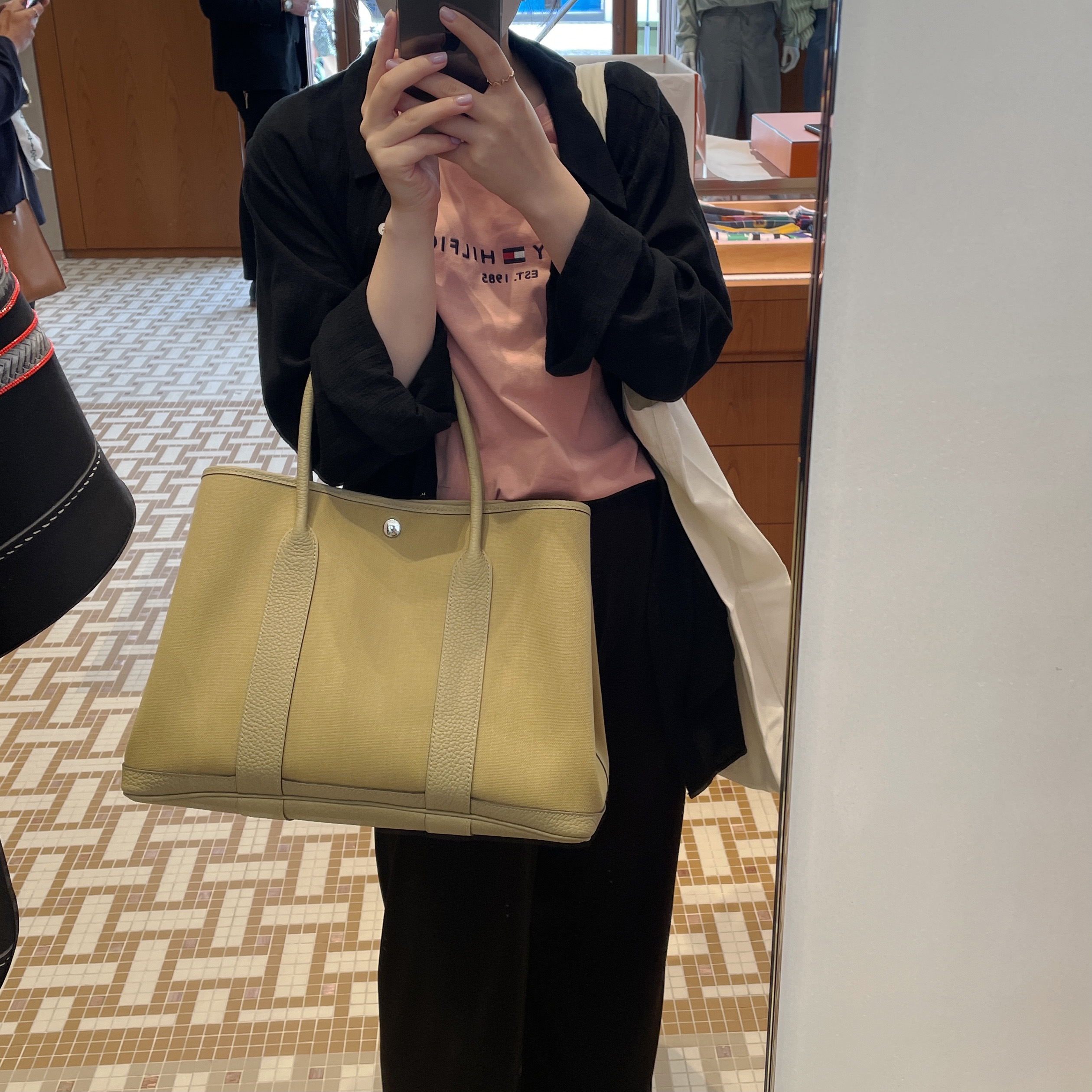 hermes canvas bag