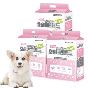 페츠모아(천연펄프) 요술배변패드 프리미엄 엣지 강아지 배변패드 대형, 50매입, 3개