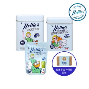 넬리 친환경 가루세제 1.9kg 본품 +산소계 표백제 1kg 본품 +세탁세제 726g 리필