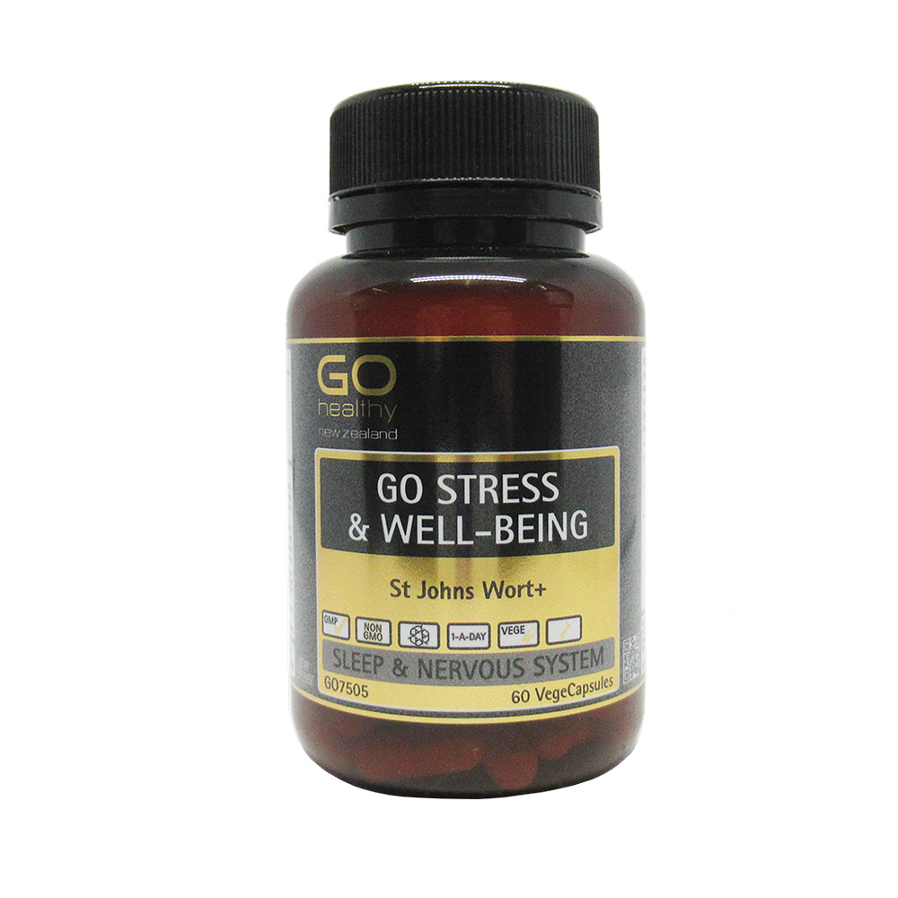 뉴질랜드 성요한풀 <b>고헬씨 스트레스</b>웰빙 세인트존스워트 StressWellbeing 60캡슐