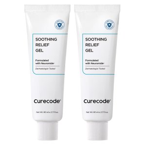 큐어코드 수딩 릴리프 젤 크림 속건조 수분 진정 80ml, 2개