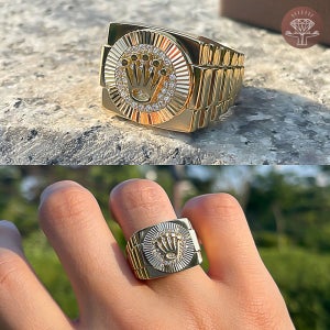 18K 16.8g 렉스킹 남자 검지 엄지 약지 반지(+다이아변경가능)