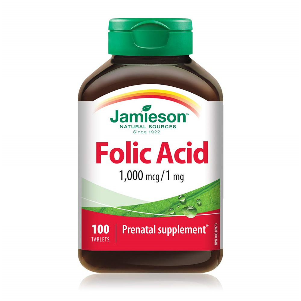 Jamieson Folic Acid 자미에슨 <b>엽산</b> 1mg 100정 2팩