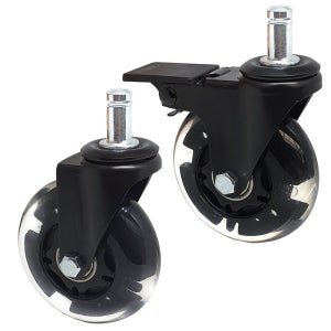 버킷돌리 7.5cm(3인치) 투명우레탄 무소음 LED 발광 회전