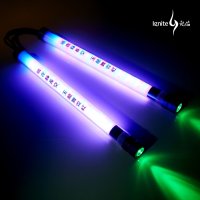 빛나는 쌍절곤 야광 발광 나이트 레인저 LED 충전식 Luminous Nunchaku