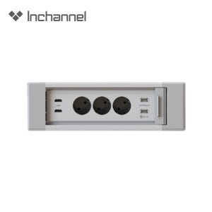 인채널 빌트인콘센트 롤러블 LAN USB 랜 3구 BBS33 매립 독서실 스마트 매립 콘센트