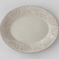 벨류세라믹 다마스크 오발플레이트 Platter 40cm