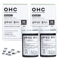 OHC 오상헬스케어 글루네오 플러스 혈당시험지 혈당검사지 혈당 스트립 체크지 100매입