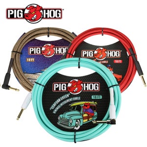 (뮤직캠프)피그 호그 PCH10 / 고급 통기타 베이스 일렉기타 케이블 3M Angled