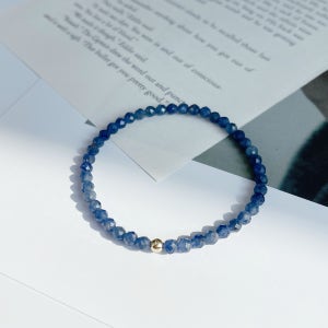 3A급 4mm 사파이어 파워스톤 탄생석 천연 원석 팔찌 커플아이템